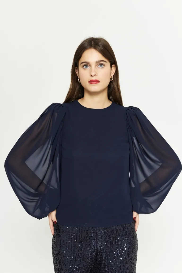 Maison Guillemette BLOUSE GEORGES MARINE | Blouses