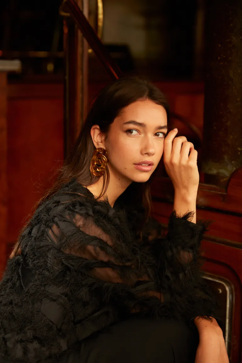 Maison Guillemette BLOUSE GREGORIA NOIRE - existe dans deux longueurs - LES EMBLEMATIQUES | Blouses
