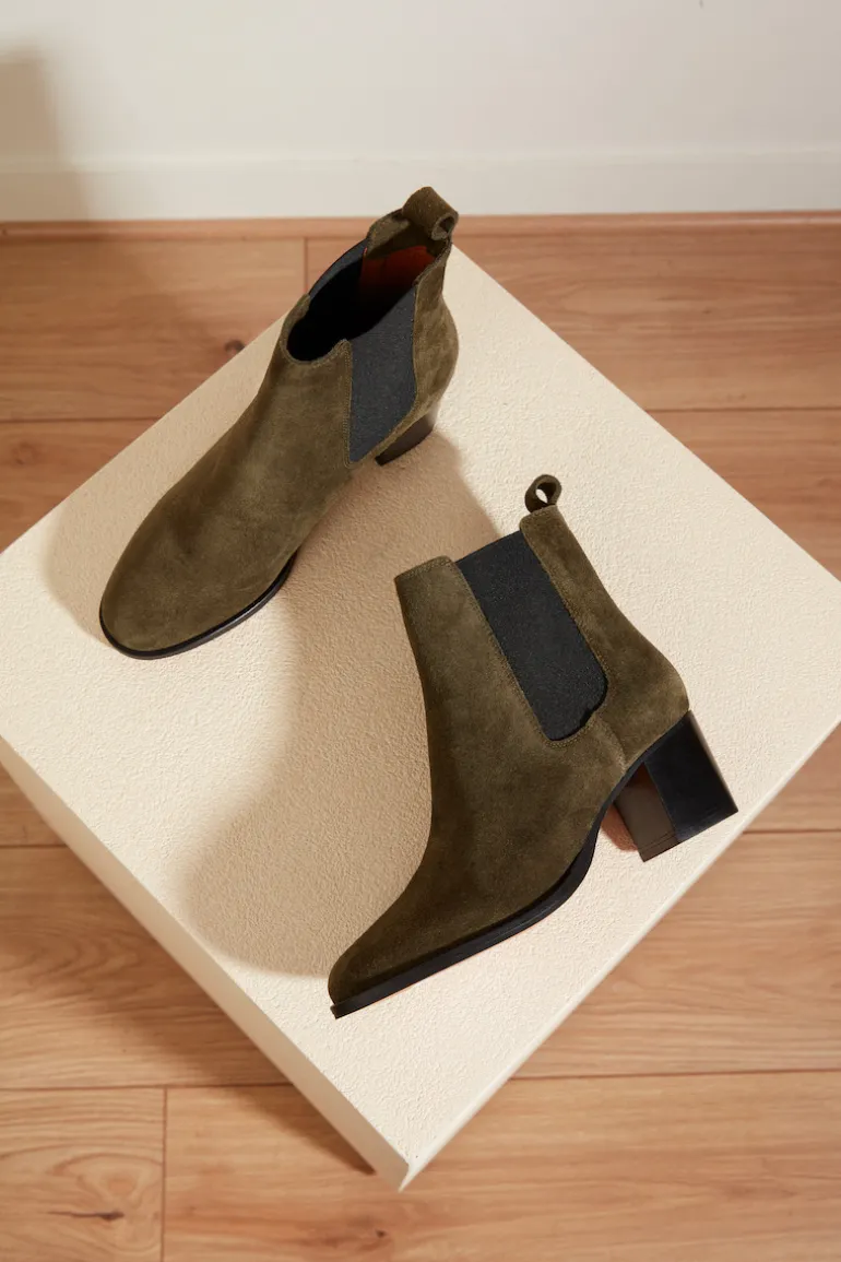 Maison Guillemette BOTTINES HENRIETTE KAKI | Chaussures