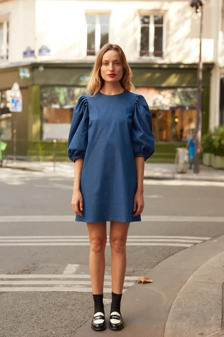 Maison Guillemette ROBE DENIM BLEUE | Robes