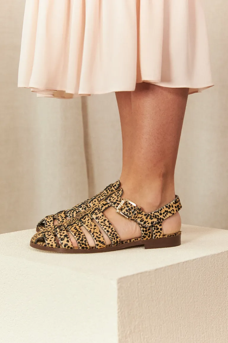 Maison Guillemette SPARTIATES IBIZA EFFET LEOPARD | Chaussures