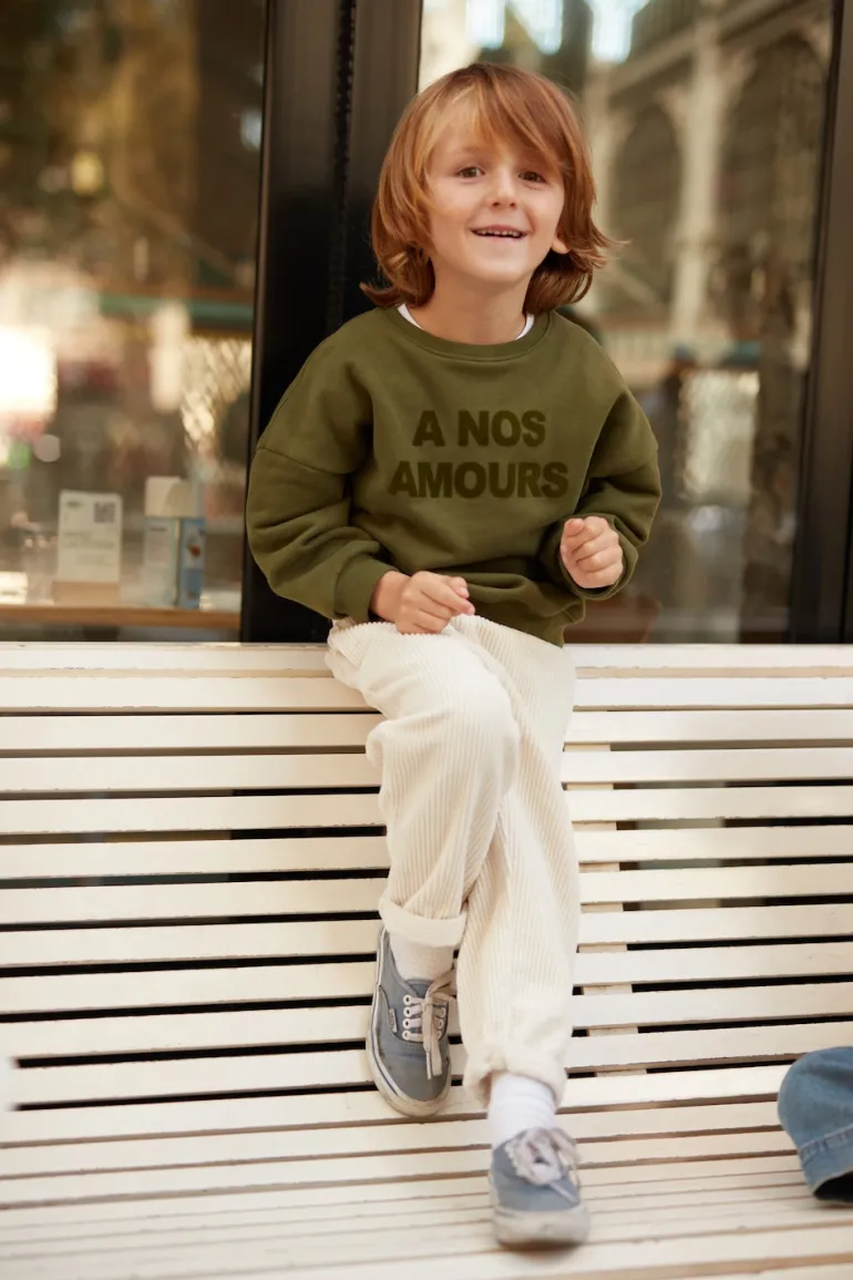 Maison Guillemette SWEAT-SHIRT A NOS AMOURS - ENFANT | Collab Solidaire X Hircus | Pulls Et Sweats