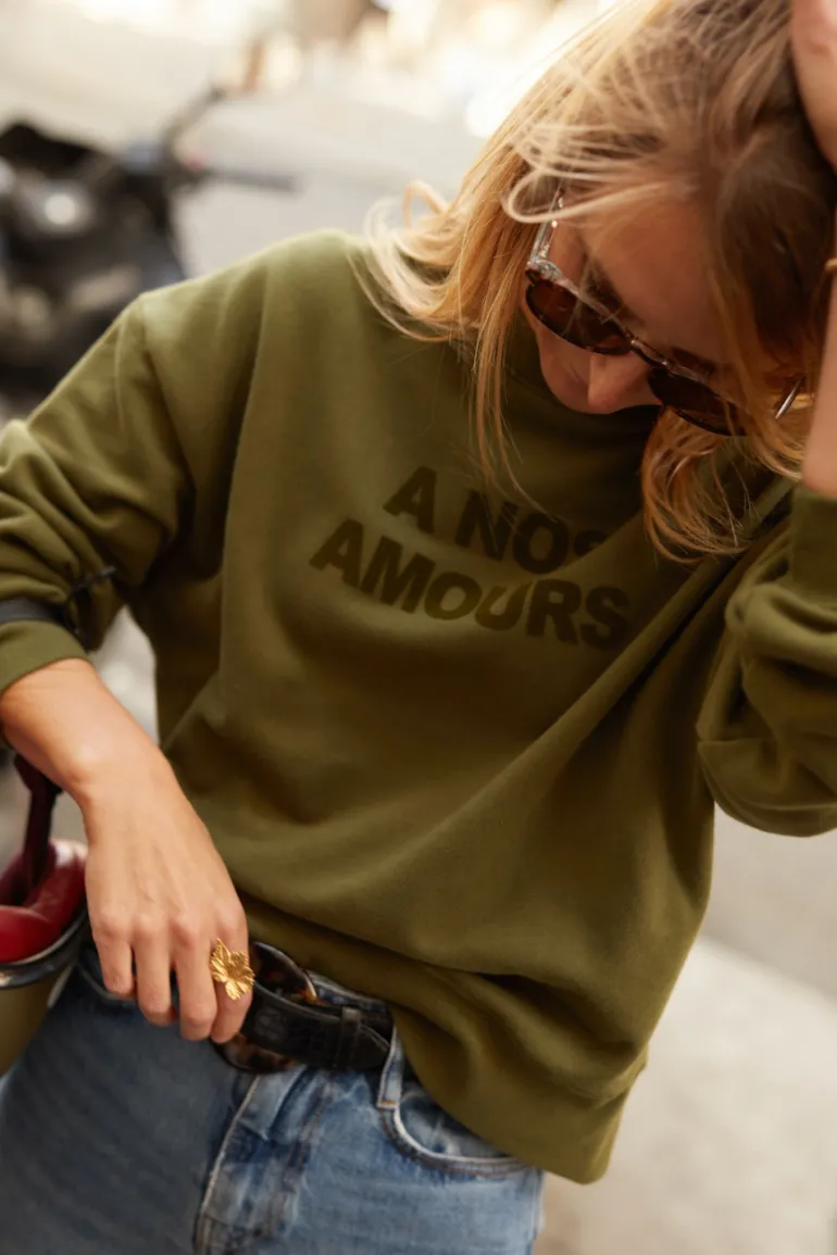 Maison Guillemette SWEAT-SHIRT A NOS AMOURS - FEMME | Collab Solidaire X Hircus | Pulls Et Sweats